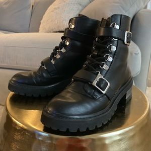 vegan slate lace up boot